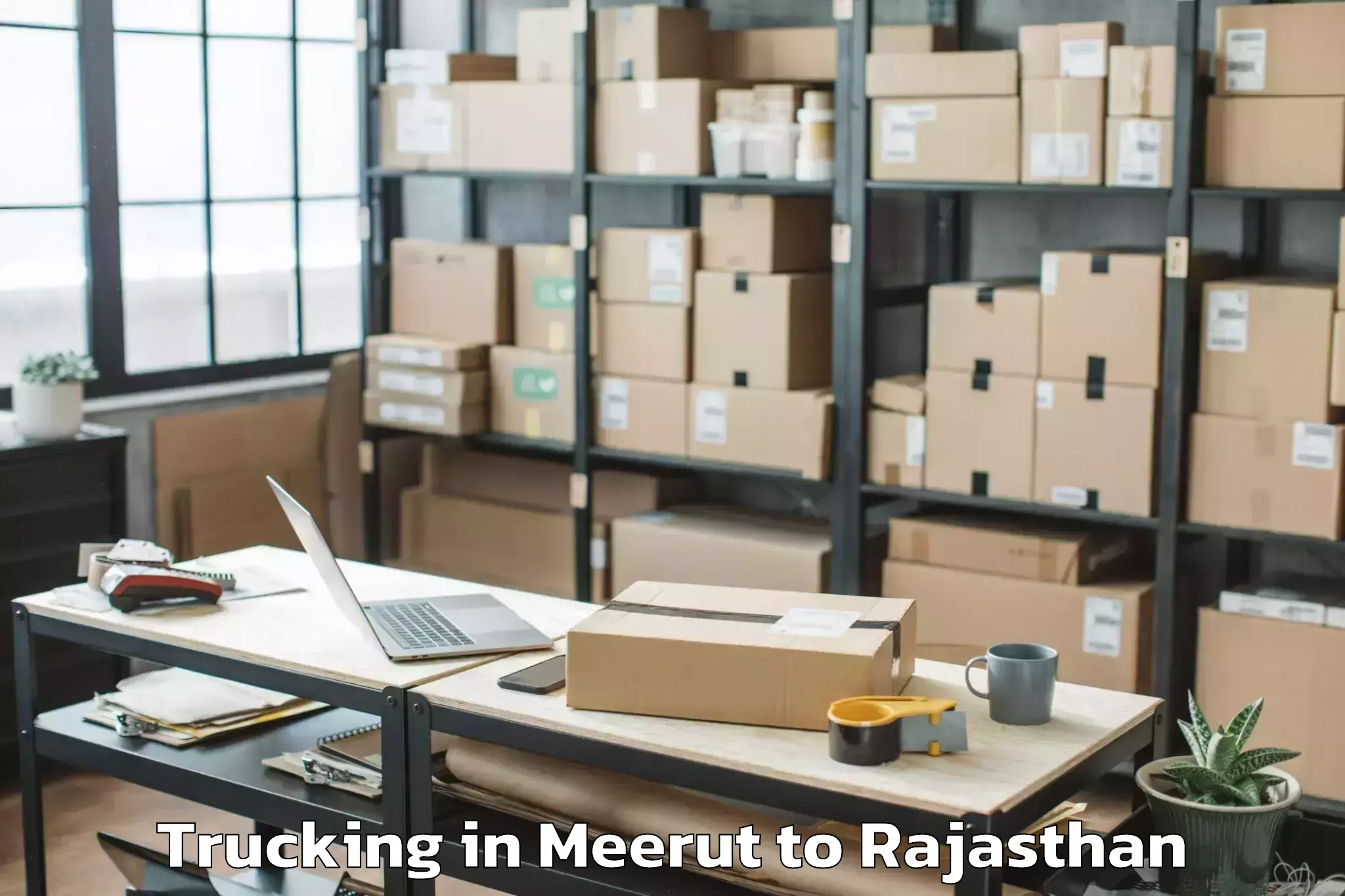 Book Meerut to Sheoganj Trucking Online